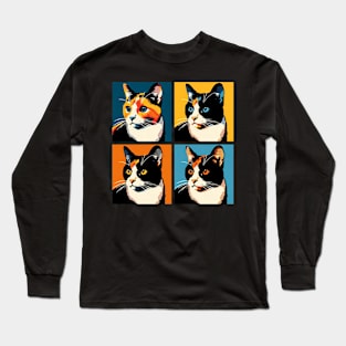 Cat Calico Pop Art - Cat Lovers Long Sleeve T-Shirt